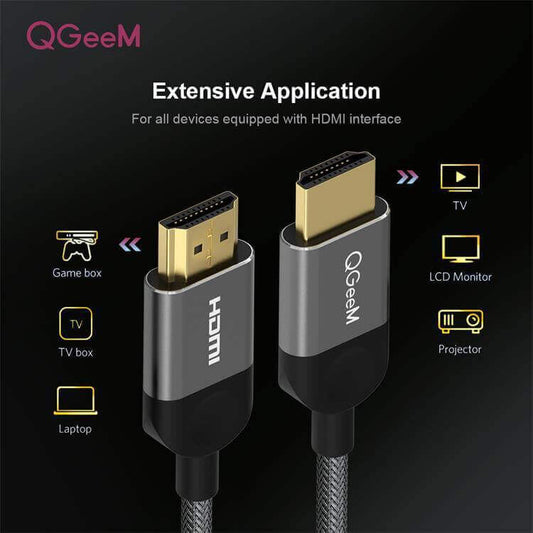 Qgeem HDMI Cable 1m 2m 5m HDMICable HDMI To HDMI 2.0 4K Cable - My Store